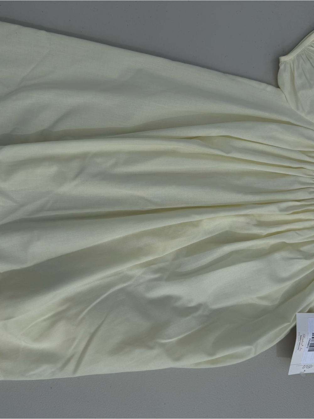 Light Cream Gathered Dress